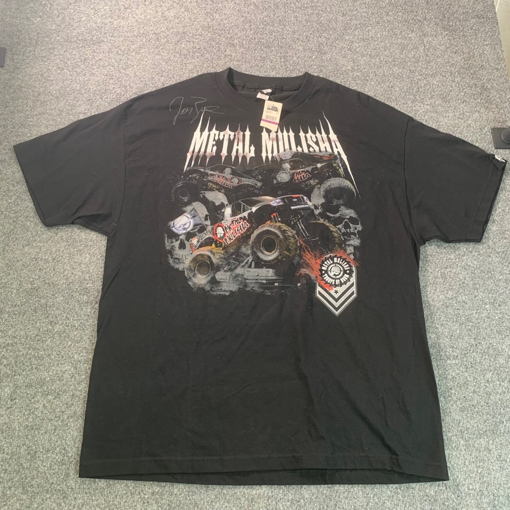Metal‎ Mulisha Demolish Monster Truck Signed Graphic T-Shirt Black XXL NWT